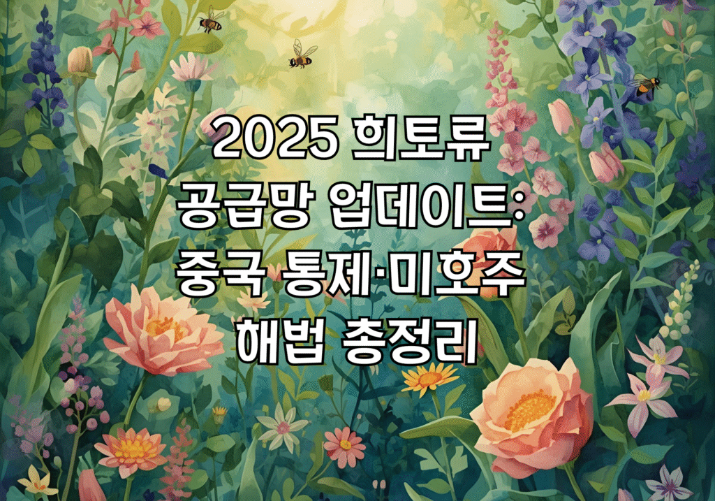 2025 희토류 공급망 업데이트: 중국 통제·미호주 해법 총정리