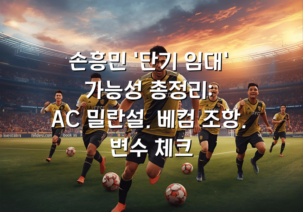 손흥민 ‘단기 임대’ 가능성 총정리: AC 밀란설, 베컴 조항, 변수 체크