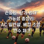 손흥민 ‘단기 임대’ 가능성 총정리: AC 밀란설, 베컴 조항, 변수 체크