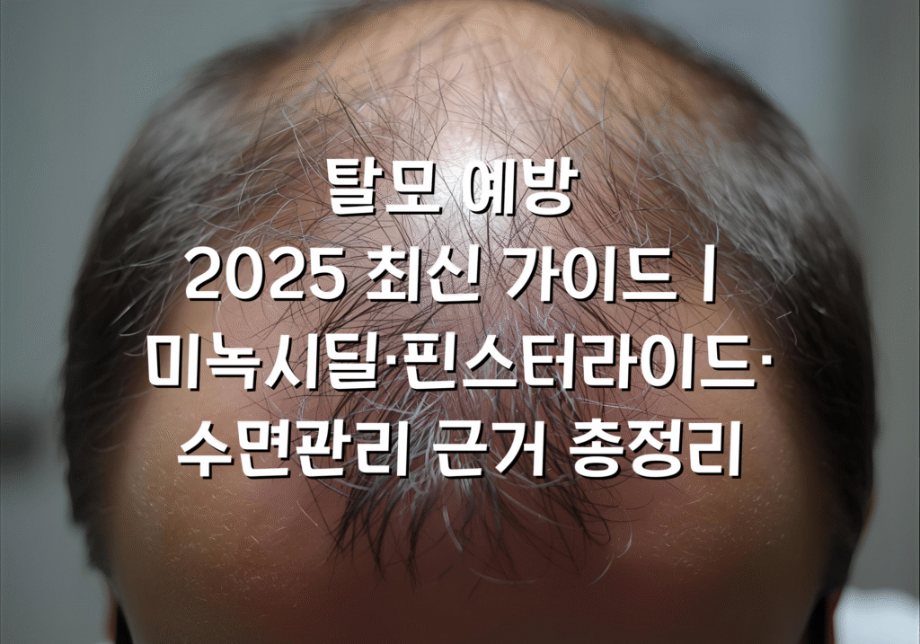 탈모 예방 2025 최신 가이드｜미녹시딜·핀스터라이드·수면관리 근거 총정리